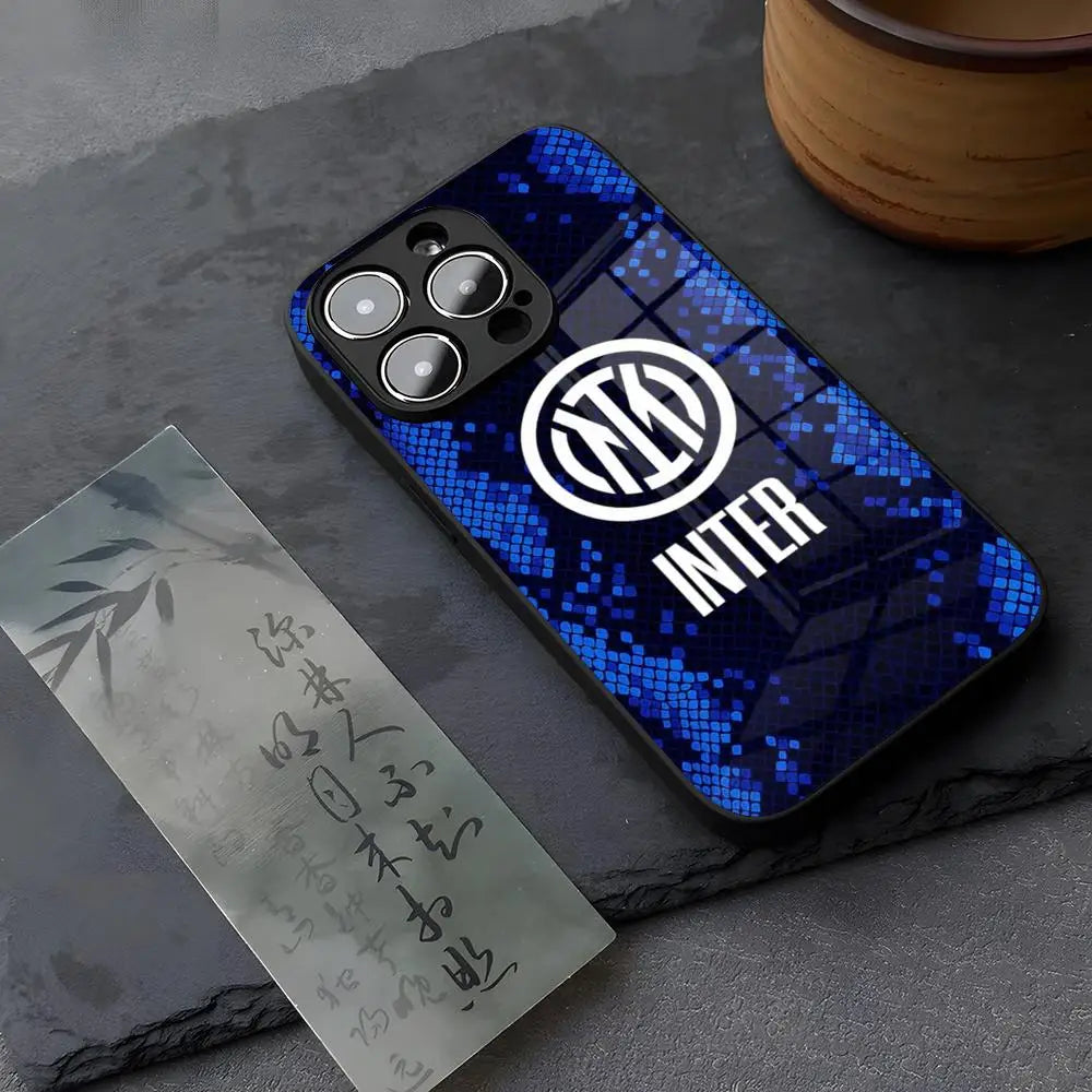 Inter Milan FC ES Phone Case Tempered Glass For iPhone H2