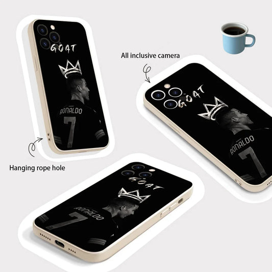 CR7 Ronaldo GOAT ES Phone Case Silicone Soft For IPhone