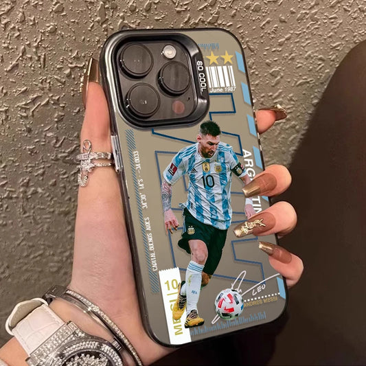 Messi Number 10 Case Argentina Shockproof Plating Matte PC iPhone Cover