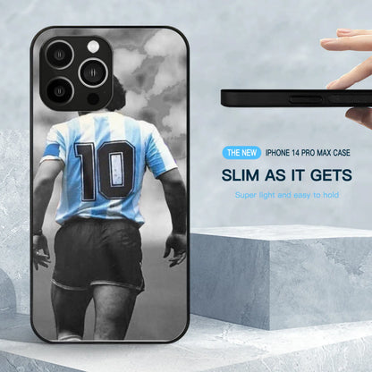 Diego Maradone The Eternal Number 10 Glass Phone Case For Iphone