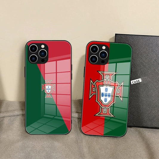 Portugal Football Phone Case Glass phone case For IPhone