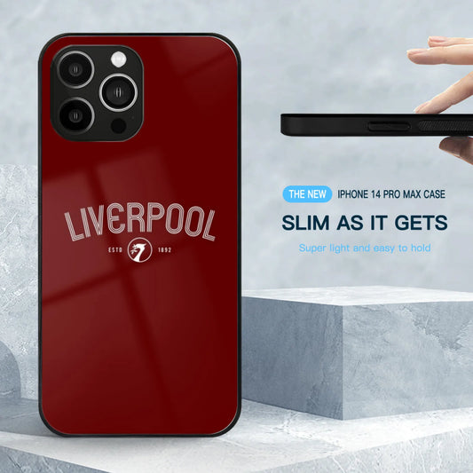 Liverpool Typography Glass Case For Iphone