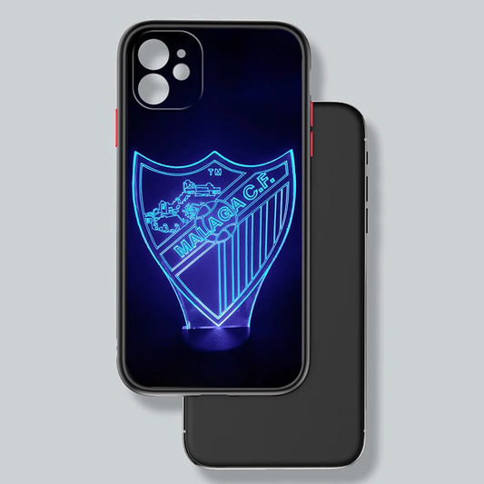 Malaga FC Football Team Neon Case For iPhone Frosted Translucent Phone Case Cover