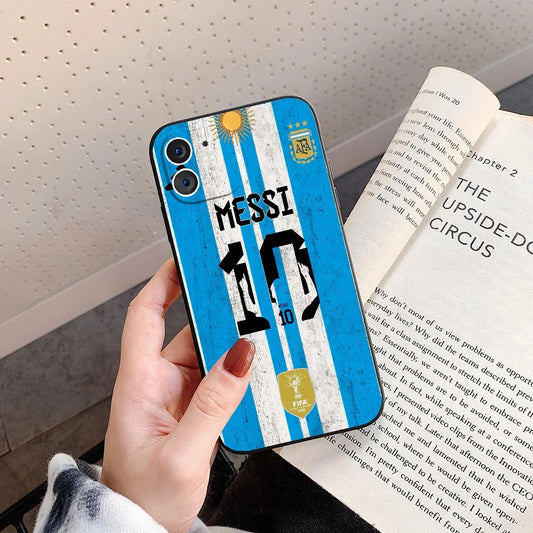 Messi Argentina Number 10 Phone Case Silicone Soft For IPhone