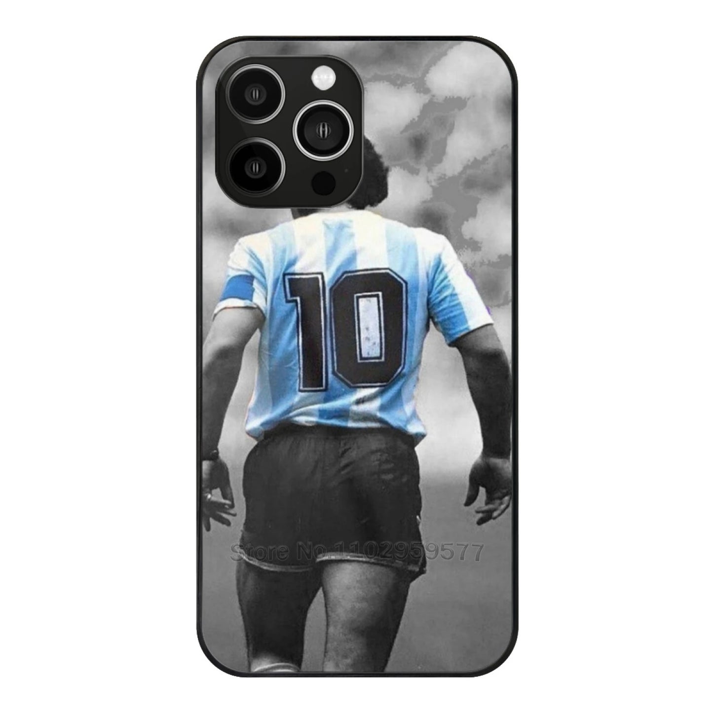 Diego Maradone The Eternal Number 10 Glass Phone Case For Iphone