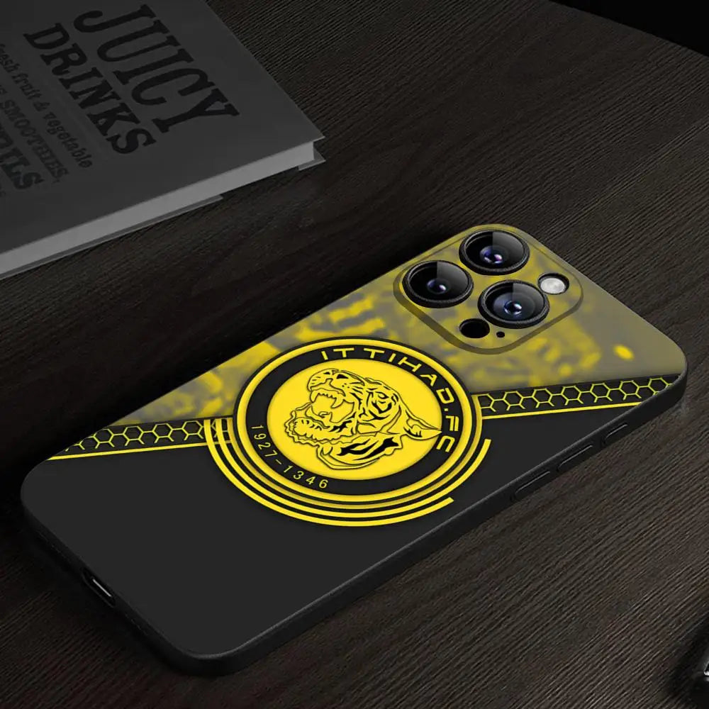 Al Ittihad Club Round Logo Phone Case for iPhone Luxury Back Cover