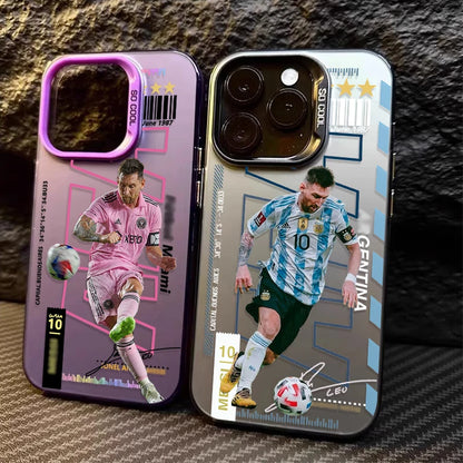 Messi Number 10 Case Argentina Shockproof Plating Matte PC iPhone Cover