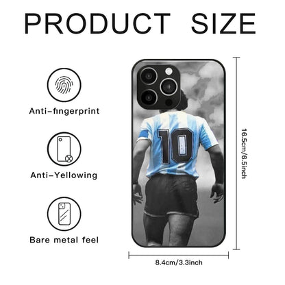 Diego Maradone The Eternal Number 10 Glass Phone Case For Iphone