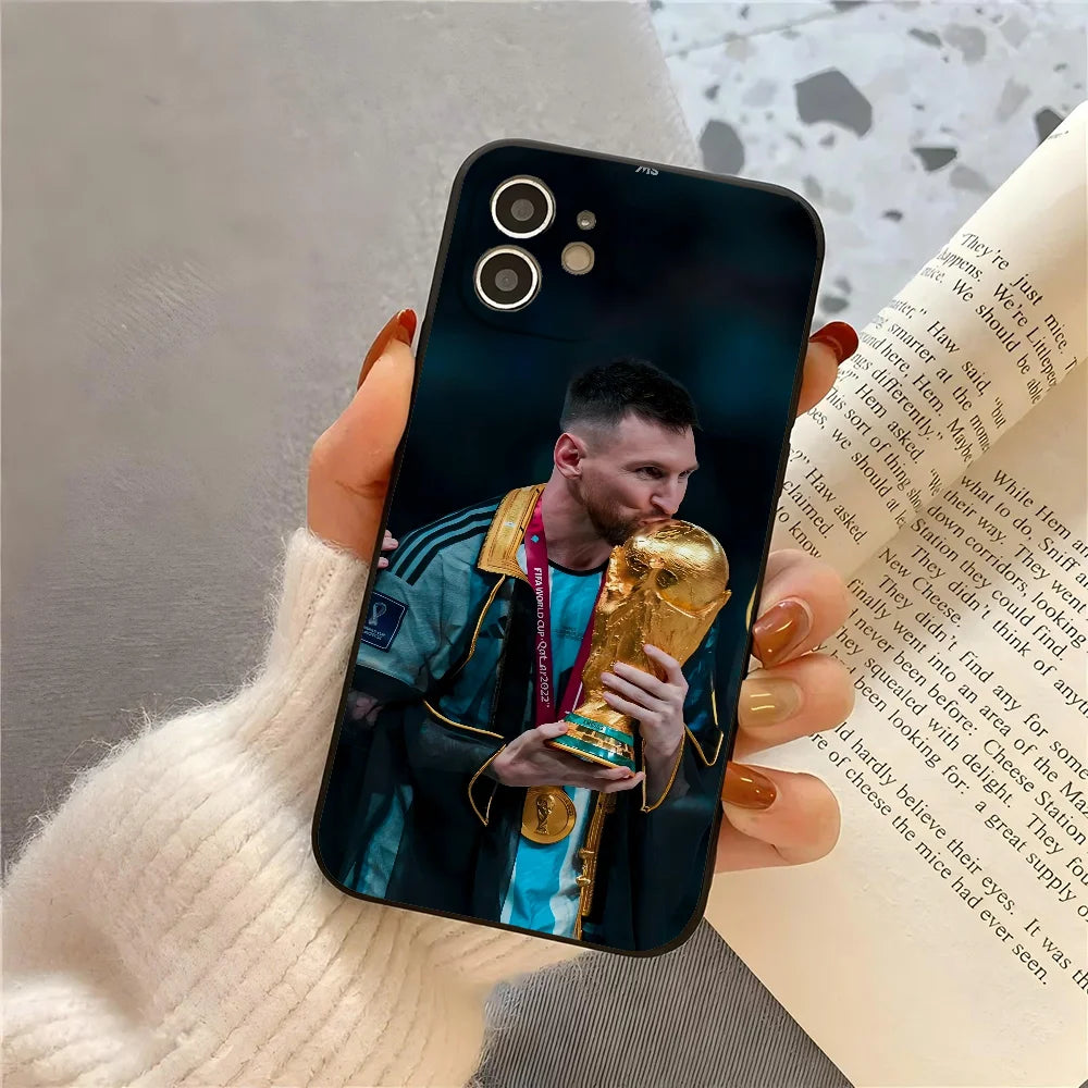 Messi World Cup Qatar Edition Phone Case Silicone Soft For IPhone