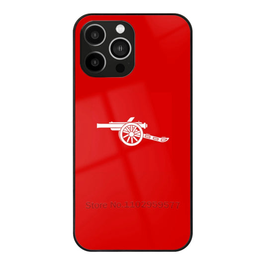 Arsenal Classic Logo Tempered Glass Case For iPhone