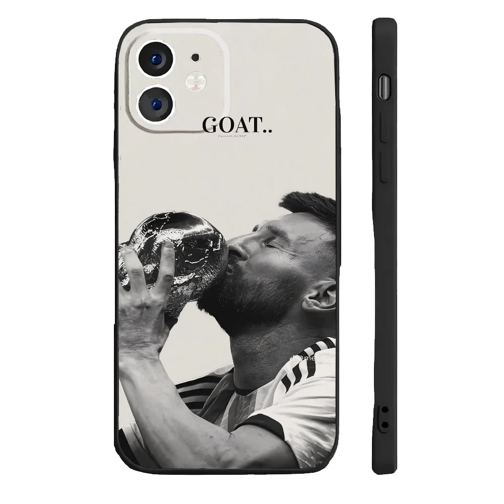 Football Player M-Messi Phone Case Silicone Soft For IPhone 16 15 14 13 12 11 Plus Pro Max Plus