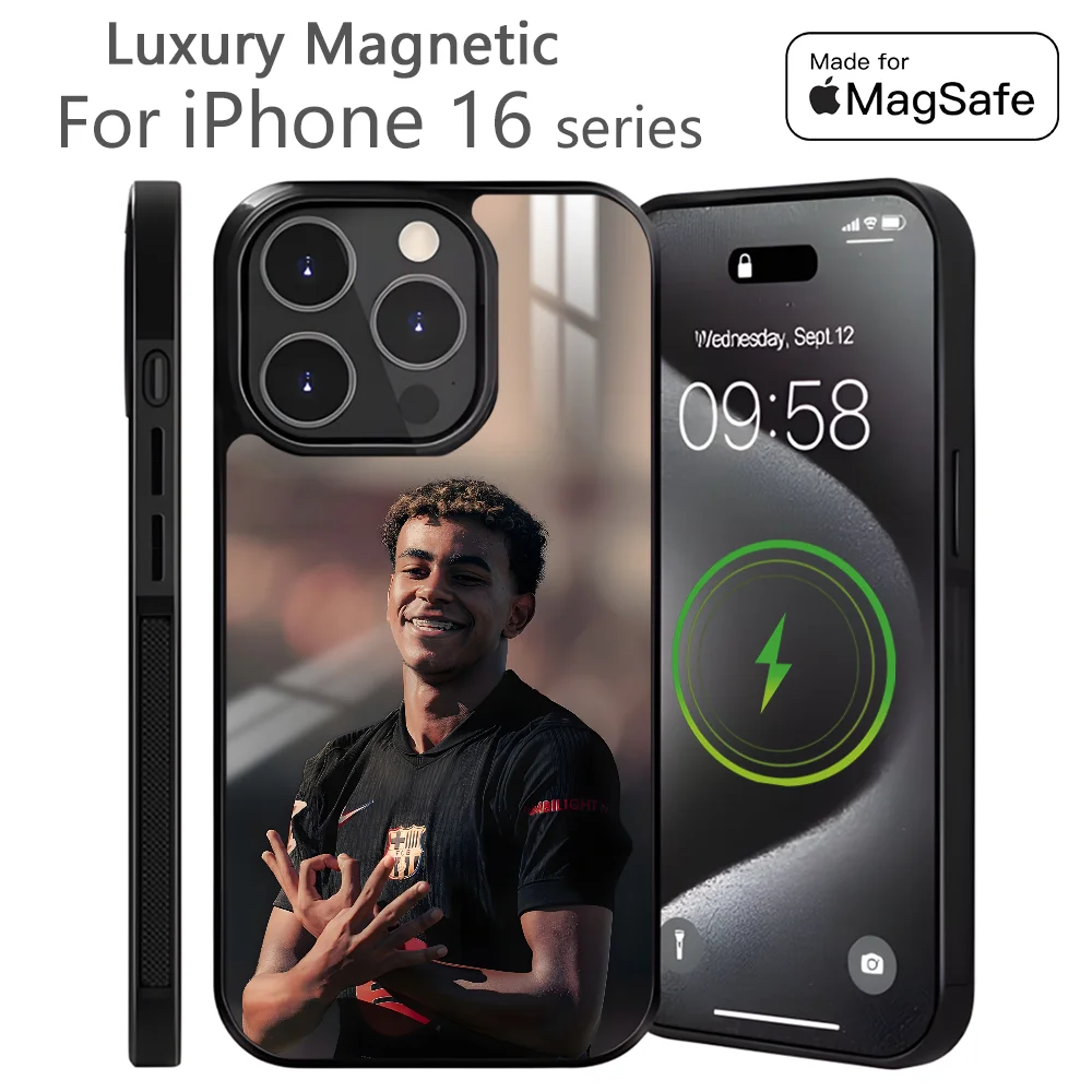 Lamine Yamal Starboy Edition Champion Barcelona Phone Case For IPhone Mini Magnetic Magsafe Wireless Charging Cover